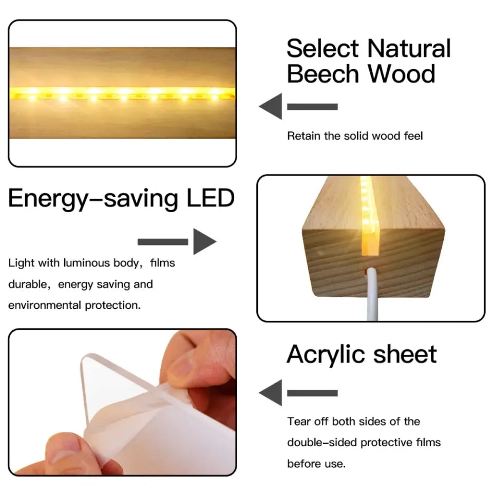 I Work Hard So That My Cat Will Have A Better Life Personalized Rectangle Acrylic Plaque LED Light