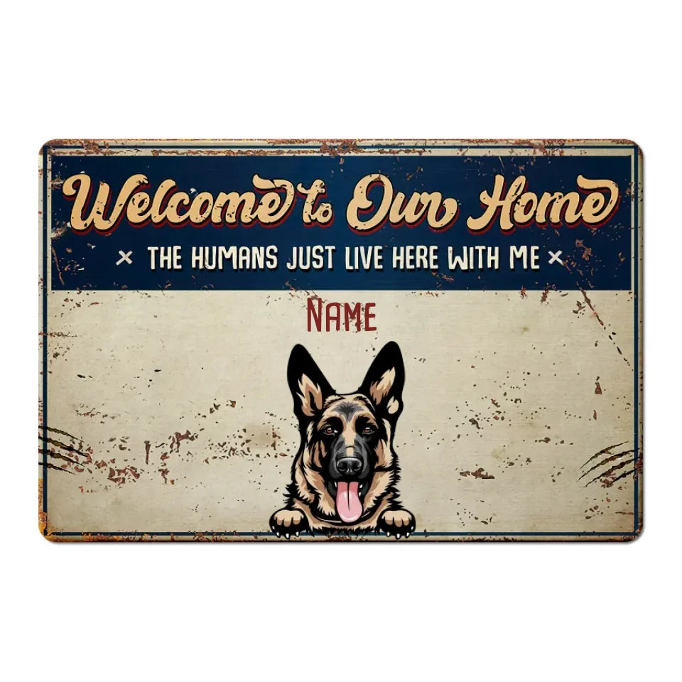 Welcome To Our Home Dog Personalized Doormat